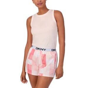 NWT DKNY Women's Tank & Short Set Pink XL